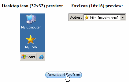download transparent icon in FavIcon Generator